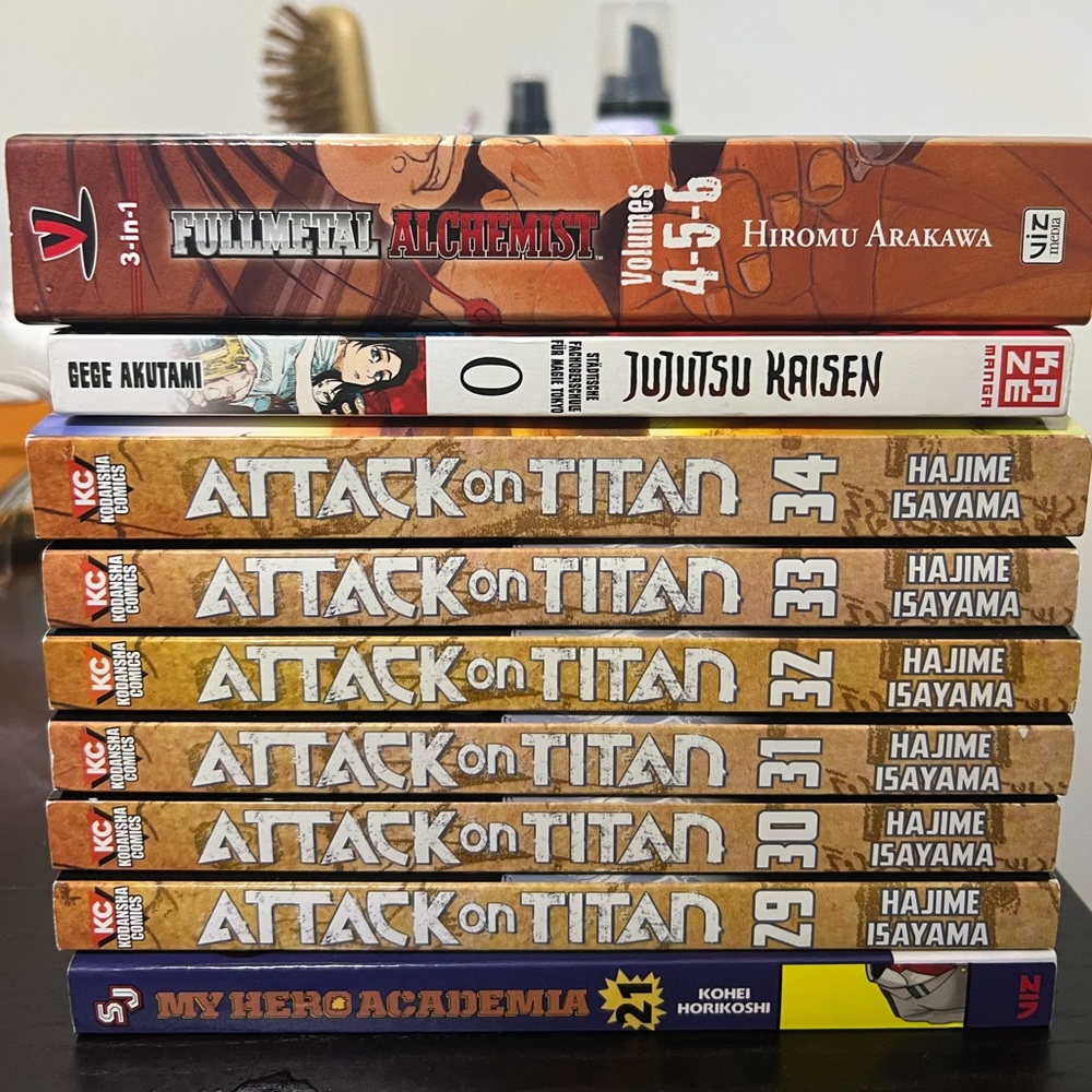 Manga Lot - attack on titan my hero academia fullmetal alchemist jujutsu kaisen